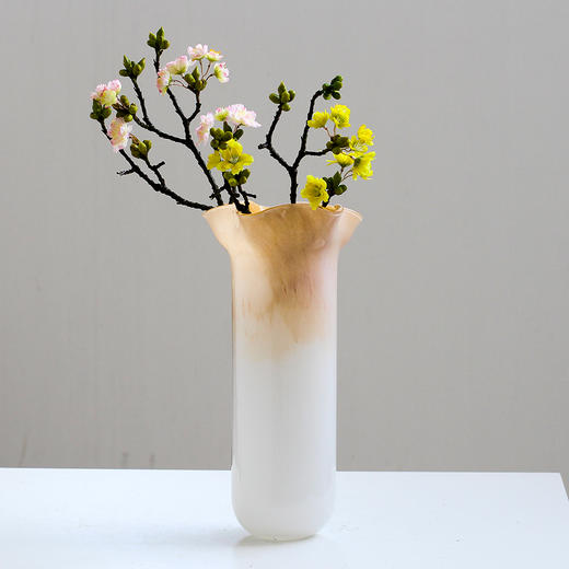 北欧轻奢创意渐变手工波浪口花瓶餐桌电视柜家居软装装饰白菜花瓶 商品图2