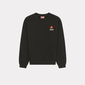 KENZO 高田贤三 女士“BOKE FLOWER”徽章刺绣棉质长袖卫衣 黑色 FD52 SW040 4MF 99J