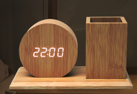 木质电子钟-圆形