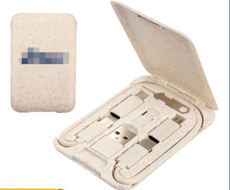 麦秸秆多头数据线 商品图0