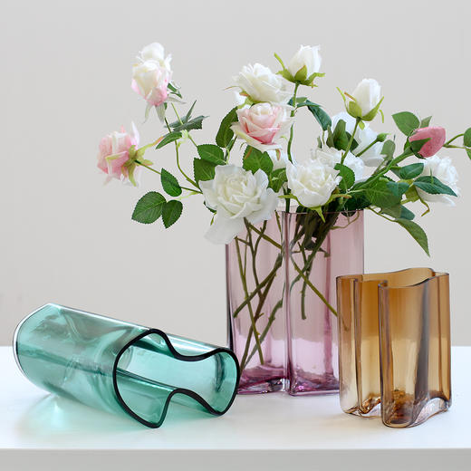 碧轩现代简约创意不规则云朵花瓶居家客厅餐桌软装水培玻璃摆件 商品图12