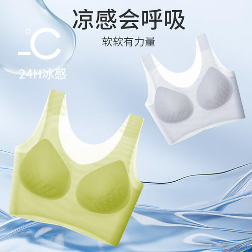 【跟没穿一样自由！8D超薄冰丝无痕美背文胸】凉感会呼吸软软有力量，裸感冰丝凉爽，超薄承托，薄而不漏点， 代替传统钢圈薄透小轻风，固定杯女内衣夏季女士内衣 商品图2
