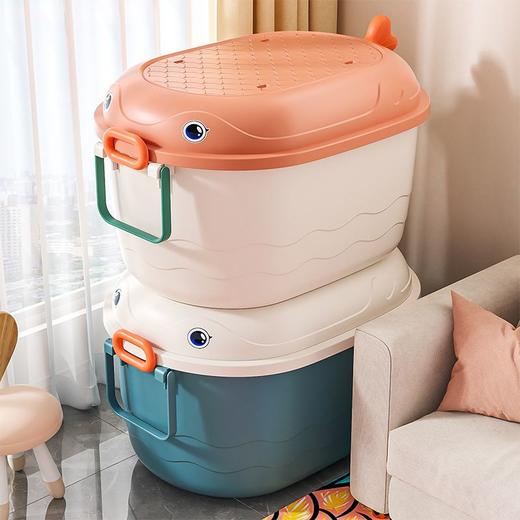 儿童玩具收纳箱大容量带轮家用卡通整理箱宝宝衣服零食积木收纳盒 商品图5