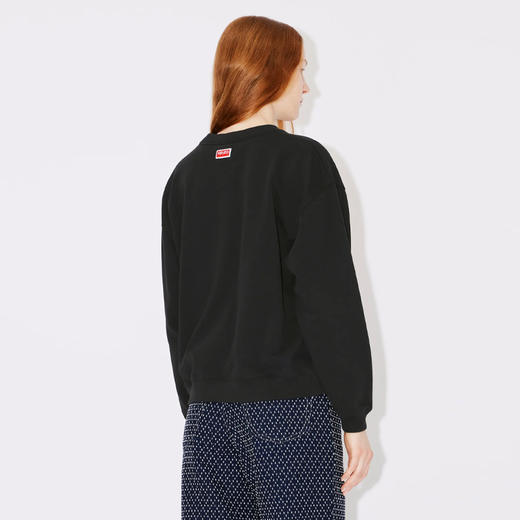 KENZO 高田贤三 女士“KENZO TARGET”徽章棉质运动卫衣 黑色 FD62 SW068 4MF 99J 商品图2