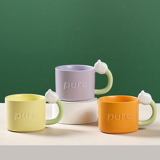 【小红书同款铃兰花杯】高颜值陶瓷马克杯子 创意杯伴手礼水杯INS风格 独特设计艺术感十足 商品图1