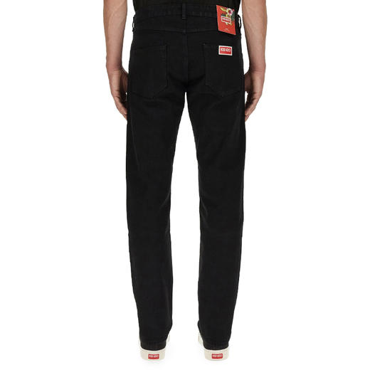 KENZO 高田贤三 男士徽标贴花休闲牛仔裤 黑色 FD65 DP101 6C1 BM 商品图2