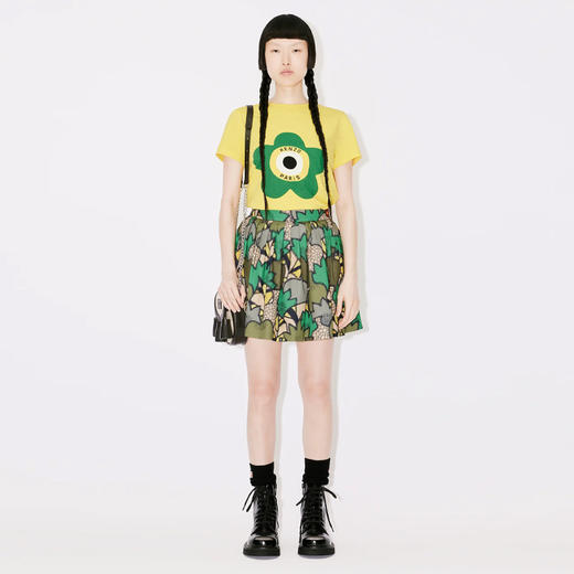 KENZO 高田贤三 女士花卉印花棉质圆领短袖T恤 黄色 FD62 TS062 4SO 39 商品图3