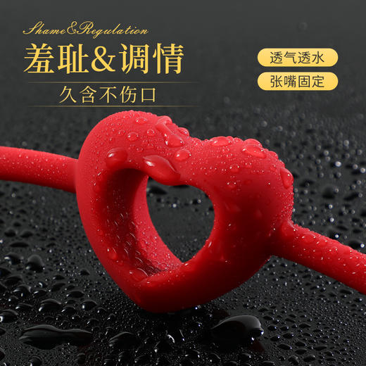 【情趣用品】谜姬 爱心镂空口球SM另类玩具 商品图6