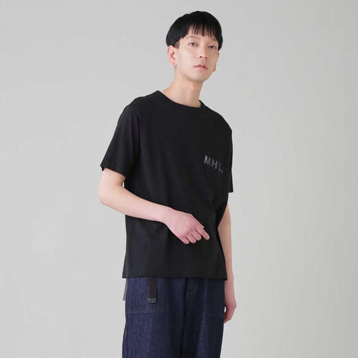 MHL PRINTED COTTON JERSEY 定番款男装印花口袋圆领短袖T恤 商品图1