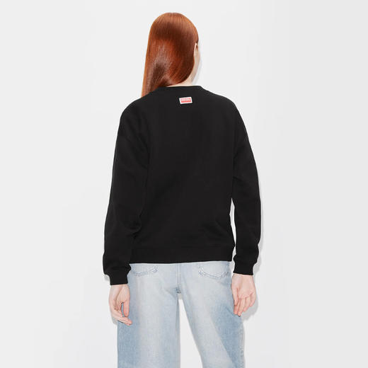 KENZO 高田贤三 女士大象徽标印花棉质长袖卫衣 黑色 FD62 SW093 4MF 99J 商品图2