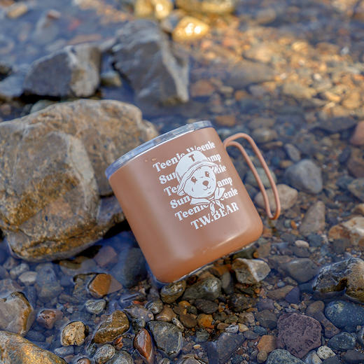 TeenieWeenie露营杯女咖啡杯不锈钢ins可爱带盖喝水杯保温马克杯 商品图7