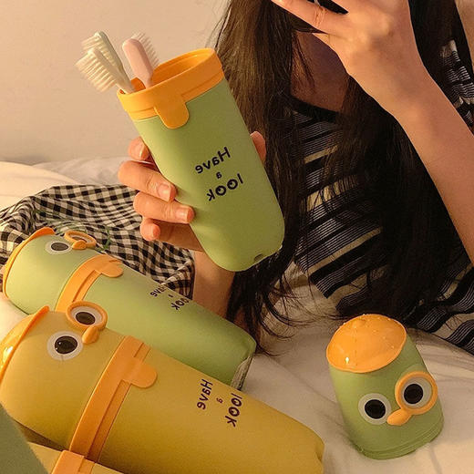 旅行洗漱杯套装便携式刷牙杯宿舍漱口杯子情侣牙具牙刷牙缸收纳盒 商品图2