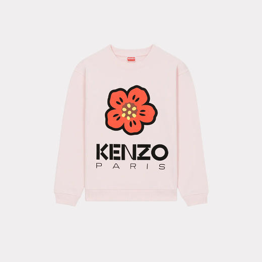 KENZO 高田贤三 女士“BOKE FLOWER”徽章棉质长袖卫衣 粉色 FD52 SW036 4ME 34 商品图0