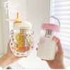 「四款可选！颜值派」吸管杯子ins简约小众韩系塑料杯茶水分离水杯女上班族餐饮用具 商品缩略图3