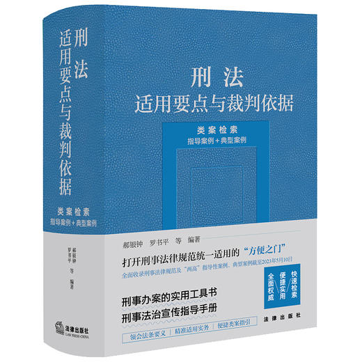 刑法适用要点与裁判依据（类案检索：指导案例＋典型案例）  郝银钟 罗书平等编著 商品图0