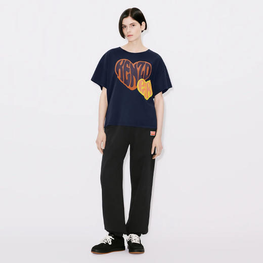 KENZO 高田贤三 女士徽标刺绣棉质休闲运动裤 黑色 FD62 PA715 4MF 99J 商品图3