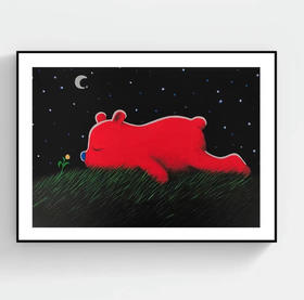 张占占《晚安》版画