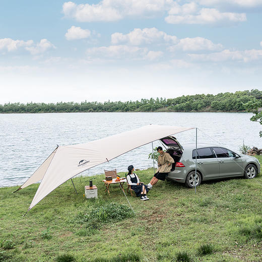 挪客（NatureHike）悬山车尾天幕 户外露营帐篷遮阳棚野营防雨防晒 流沙金 商品图6