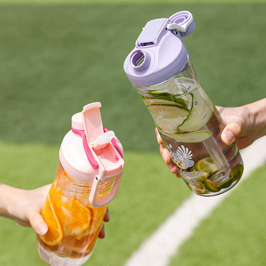 teenieweenie花园假日大容量便携塑料tritan吸管双饮杯夏天 商品图0