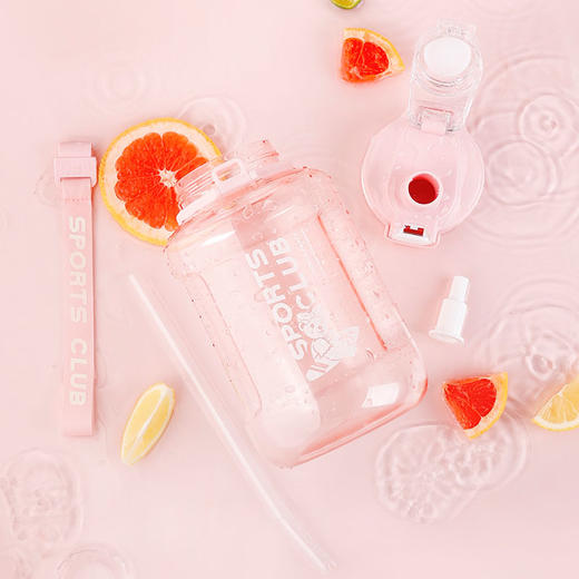 teenieweenie海岛运动派对杯运动水壶健身吨桶吨耐高温太空吸管杯 商品图4