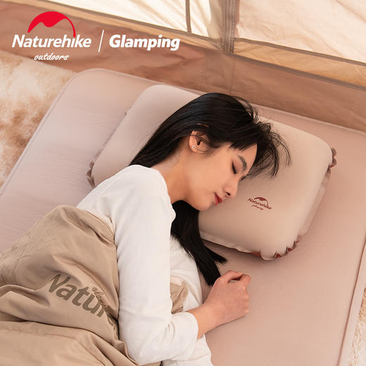 挪客（NatureHike）3D舒适静音海绵枕头 户外露营休息 杏黄色 商品图1
