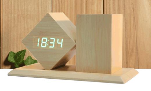木质电子钟-方型 商品图0
