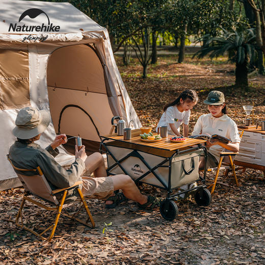 挪客（NatureHike）户外露营车折叠营地车摆摊野餐小推车 桌板另拍 商品图6