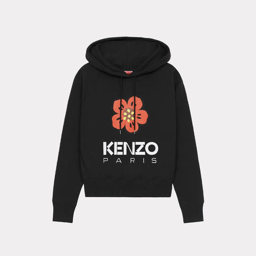 KENZO 高田贤三 女士“BOKE FLOWER”徽章印花棉质连帽运动卫衣 黑色 FD62 SW063 4ME 99J 商品图0