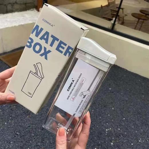 「颜值派！四色可选」小红书同款方形水杯ins风吸管杯女塑料杯简约便携耐摔随手杯餐饮用具 商品图1