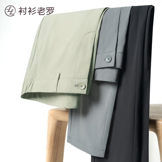 断码清仓爆冰纱耐磨高弹直筒休闲裤 商品图2