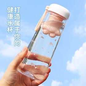 「四色可选！茶水分离」网红ins风塑料杯子女学生韩版少女心可爱便携带茶漏随手杯餐饮用具
