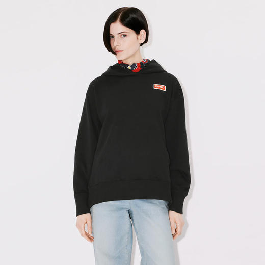 KENZO 高田贤三 女士超大 KENZO PARIS 连帽运动卫衣 黑色 FD62 SW062 4MF 99J 商品图1