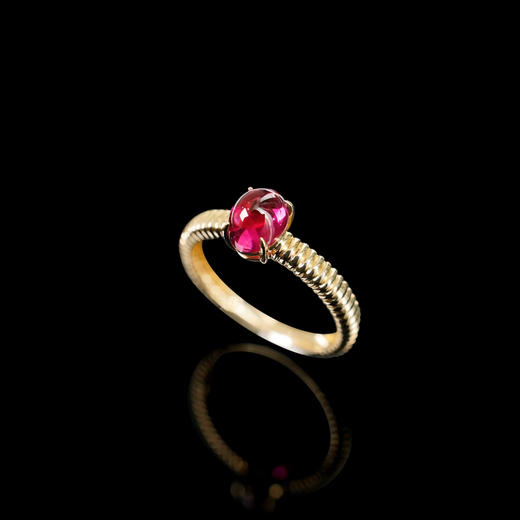 （一口价）18K金素面红碧玺戒指1.00ct 商品图0