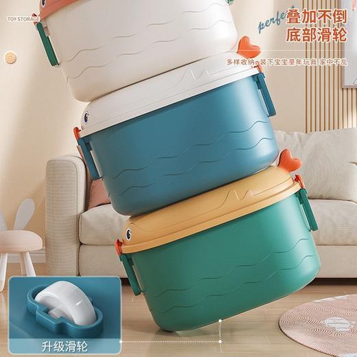 儿童玩具收纳箱大容量带轮家用卡通整理箱宝宝衣服零食积木收纳盒 商品图7