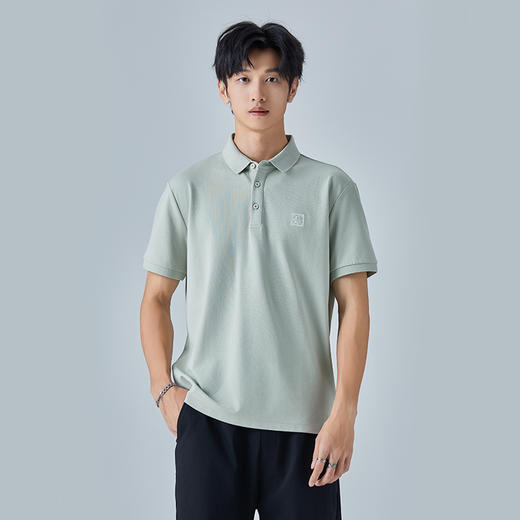 【断码清仓】HX 夏季翻领短袖T恤S102320715101/02POLO杉 商品图0