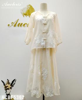 AUChris 小富婆优雅国风精致刺绣套装