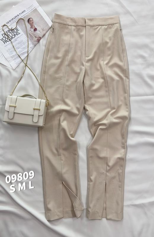 09809#脚口开叉长裤 商品图0