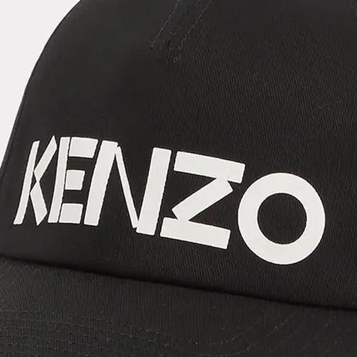 KENZO 高田贤三 男士字母徽标印花棉质棒球帽 黑色 FD65 AC101 F31 99 商品图3