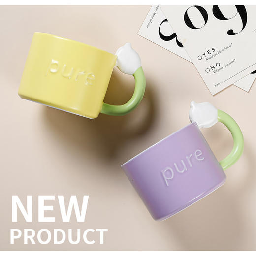 【小红书同款铃兰花杯】高颜值陶瓷马克杯子 创意杯伴手礼水杯INS风格 独特设计艺术感十足 商品图0