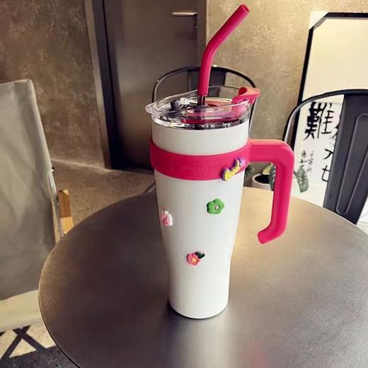 「四色可选！1.25L大容量」costo巨形冰霸杯304不锈钢大容量水杯保冰杯保冷杯车载咖啡杯餐饮用具 商品图3