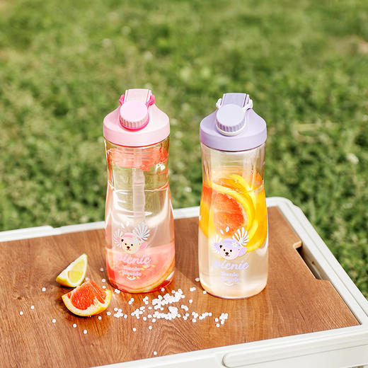 teenieweenie花园假日大容量便携塑料tritan吸管双饮杯夏天 商品图3