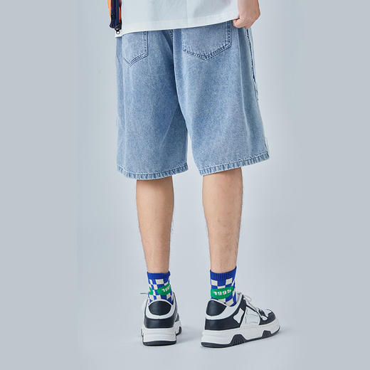 HX 夏季水洗牛仔五分裤宽松版型C207320018101短裤 商品图3