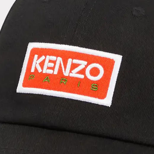 KENZO 高田贤三 男士字母徽标棉质棒球帽 黑色 FD55 AC711 F32 99J 商品图2