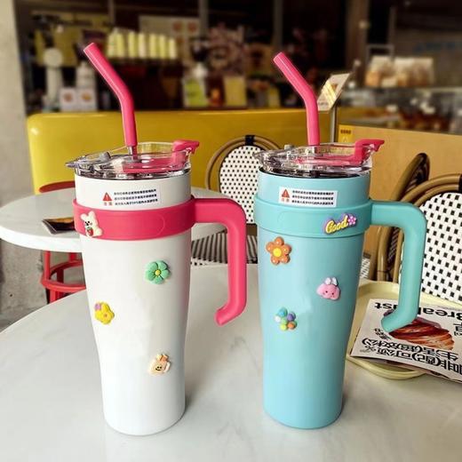 「四色可选！1.25L大容量」costo巨形冰霸杯304不锈钢大容量水杯保冰杯保冷杯车载咖啡杯餐饮用具 商品图0