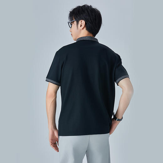 HX 夏季翻领短袖T恤桑蚕丝Y102320319101/02/03POLO杉 商品图2