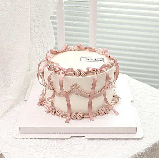 粉丝带蝴蝶结丨奶油蛋糕 商品图0