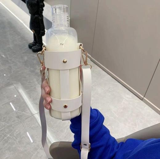 「两款杯套！时间刻度杯」网红喝水目标杯子ins颜值简约塑料随手杯便携餐饮用具 商品图3