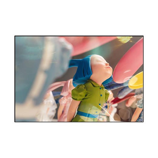 稀奇艺术《幸福》抽象图案简约现代客厅玄关装饰长方形挂墙版画 商品图2