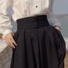 【三粒扣半身裙】春夏季新款裙子 法式复古高腰a字裙 中长款伞裙户外街拍 商品缩略图3