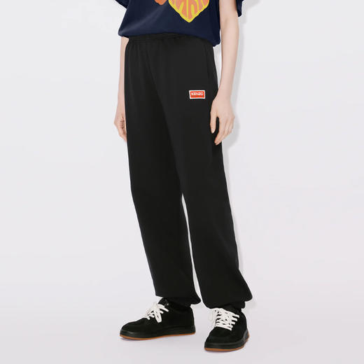 KENZO 高田贤三 女士徽标刺绣棉质休闲运动裤 黑色 FD62 PA715 4MF 99J 商品图1